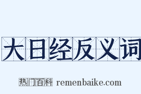 大日经反义词是什么意思的图片